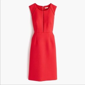 J.Crew Portfolio Dress, Sleeveless, Bright Red, Textured Fabric, Size 6
